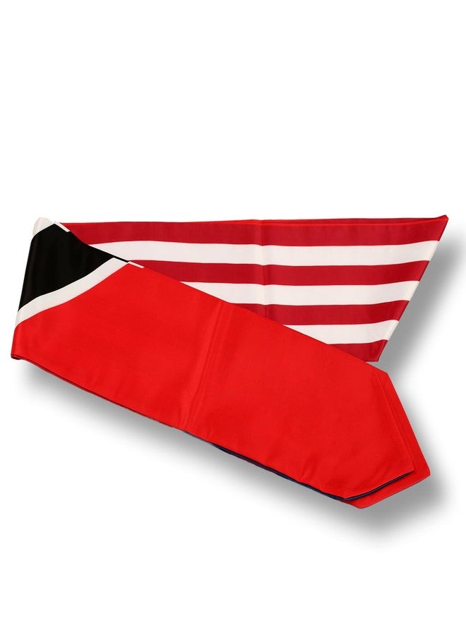 LLBFHH USA And Trinidad Flag Graduation Stole, Satin Embroidery Graduation Sash for International Students, 72 Inch Length. - Image 4